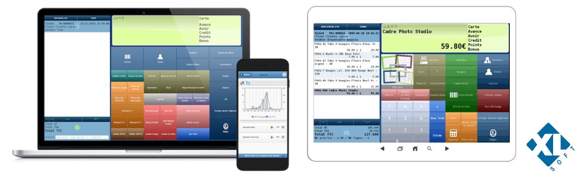 Visuel du logiciel XL soft